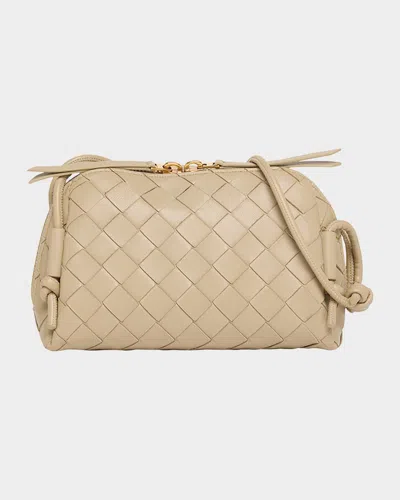 Bottega Veneta Zip Leather Pouch Shoulder Bag In Ecru