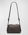 Bottega Veneta Zip Leather Pouch Shoulder Bag In Fondant