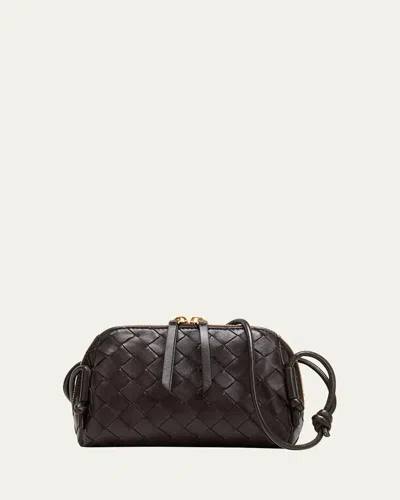 Bottega Veneta Zip Leather Pouch Shoulder Bag In Fondant