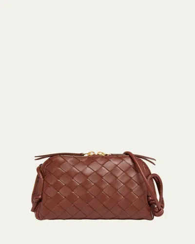Bottega Veneta Zip Leather Pouch Shoulder Bag In Sapele