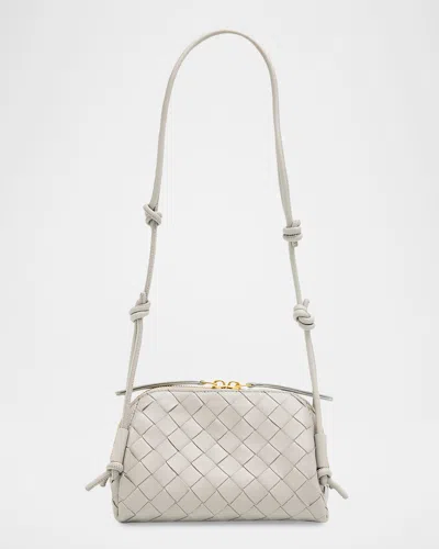 Bottega Veneta Zip Leather Pouch Shoulder Bag In White