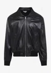 Bottega Veneta Nappa Leather Coat With Classic Collar In Black