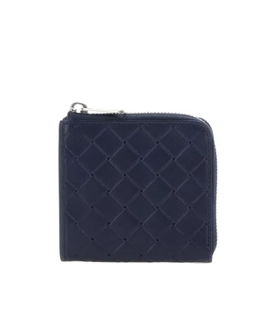 BOTTEGA VENETA INTRECCIATO STAMP SQUARE ZIP AROUND WALLET
