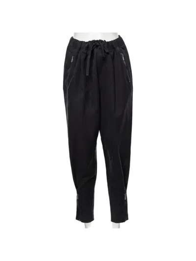 Pre-owned Bottega Veneta Zip-detail Trousers In Black