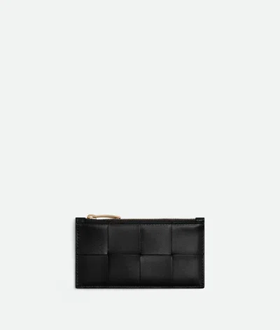 Bottega Veneta Small Intrecciato Card Case In Black