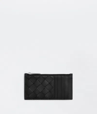 Bottega Veneta Zipped Card Case In Black