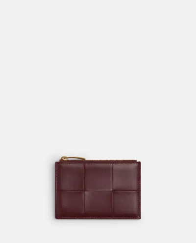 Bottega Veneta Zipped Card Holder Cassette In Red