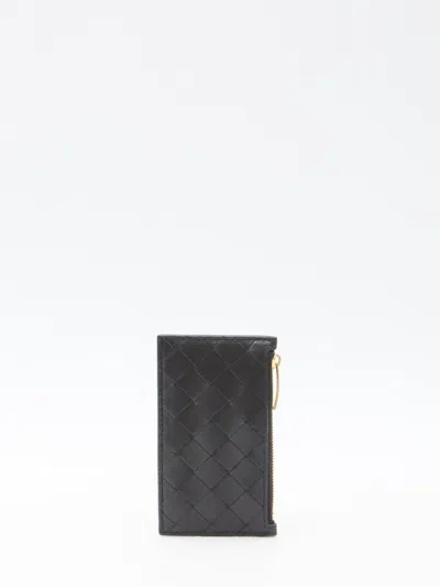 Bottega Veneta Zipped Cardcase In Black
