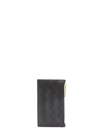 Bottega Veneta Zipped Cardcase In Black