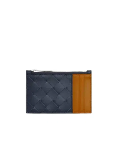 Bottega Veneta Zipper Card Bag In Black