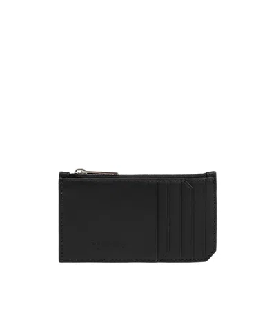 Bottega Veneta Zipper Card Bag In Black