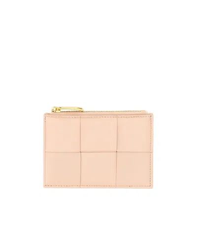 Bottega Veneta Card Holder In Pink