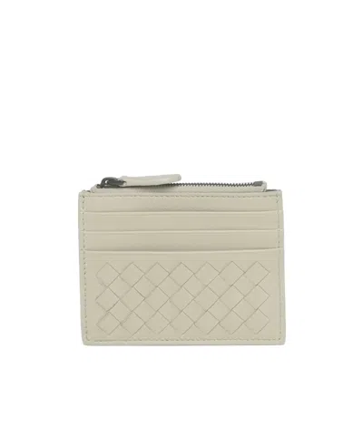 Bottega Veneta Zipper Card Bag In Nude