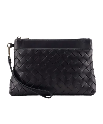 Bottega Veneta Zipper Clutch In Black