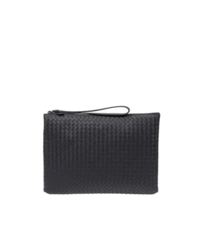 Bottega Veneta Zipper Clutch In Black