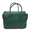 Bottega Veneta Zipper Handbag In Green