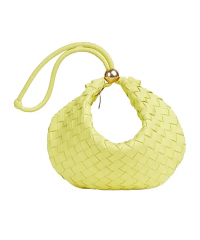 Bottega Veneta Zipper Handbag In Yellow