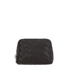Shop Bottega Veneta Intrecciato Beauty Pouch In Black