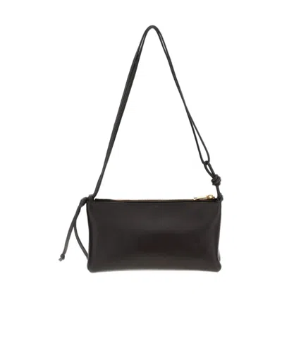 Bottega Veneta Zipper Shoulder Bag In Black