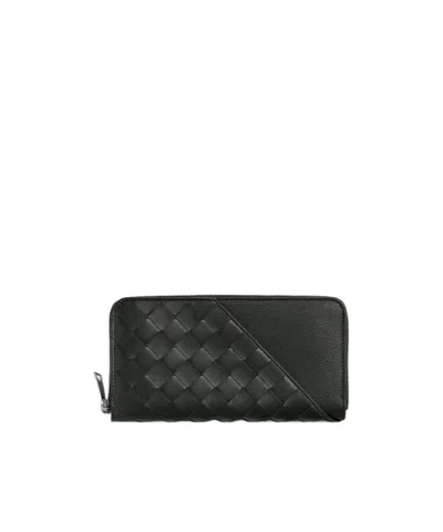 Bottega Veneta Zipper Wallet In Black