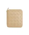 Bottega Veneta Zipper Wallet In Nude