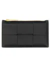 Bottega Veneta Compact Rectangular Zippered Card Holder In Multi