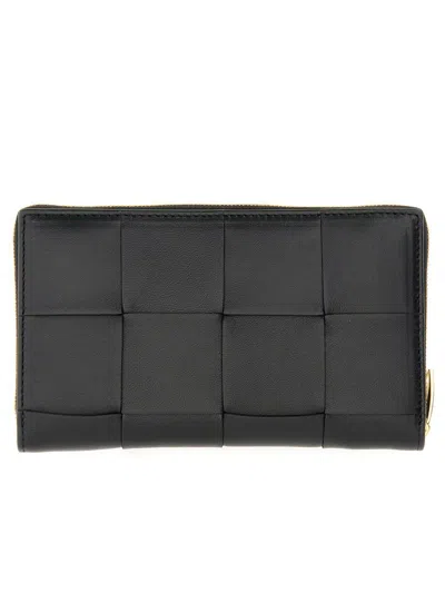 Bottega Veneta Wallet With Zip Accessories In Black