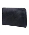 Bottega Veneta Zippered Clutch In Black