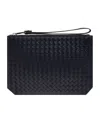 Bottega Veneta Zippered Clutch In Black