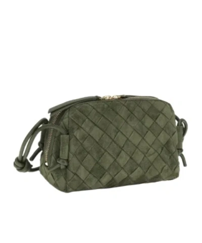 Bottega Veneta Zippered Shoulder Bag In Green