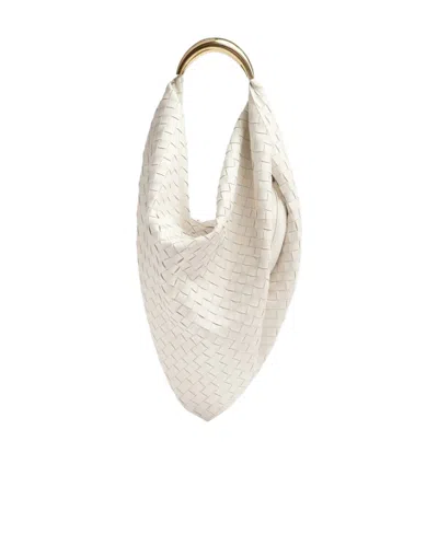Bottega Veneta Zippered Shoulder Bag In White
