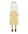 Bottega Veneta Zippered Skirt In Light Yellow