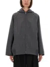 Bottega Veneta Zippered Wool Jacket In Gray