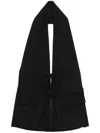 Botter Belted Halterneck Vest In Black