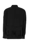 Botter Satin Shirt With Multiple Pockets And Adjustable Cuffs In Crepe Satin Black