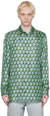 Botter Blue Printed Shirt In Blue Fish