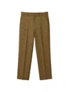 Botter Check-pattern Slim-fit Trousers In Brown
