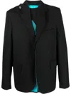 Botter Wool Single-breasted Blazer With Peak Lapels In Black
