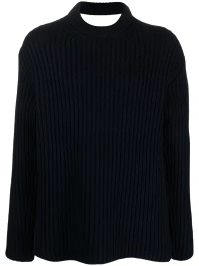 Botter Cut-out Detail Merino Jumper In Blue