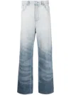 Botter Crystal Embellished Wide Leg Jeans In Navy