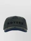 Botter Logo-patch Distressed Baseball Cap In Black