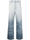 Botter Crystal Embellished Wide Leg Jeans In Denim