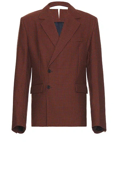 Botter Front Collar Reverse Jacket In Red Check