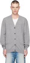 Botter Gray Y-neck Cardigan In Grey