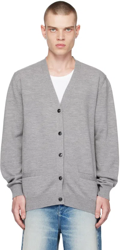 Botter Gray Y-neck Cardigan In Grey