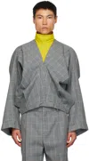 Botter Gray Zip Jacket In W100 Dogtooth