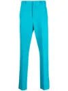 Botter Pleated Wool Formal Pants In Blau