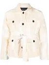 Botter Long-sleeve Belted Jacket In Neutrals