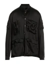 Botter Satin Shirt With Multiple Pockets And Adjustable Cuffs In Black