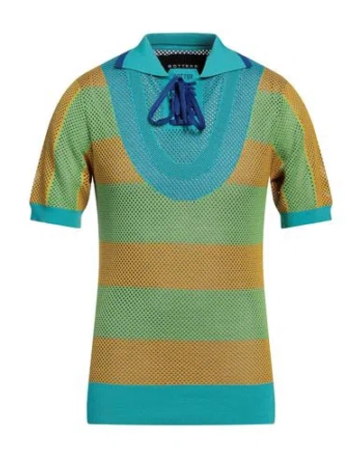 Botter Man Sweater Turquoise Size S Virgin Wool, Pan - Polyacrylonitrile In Blue